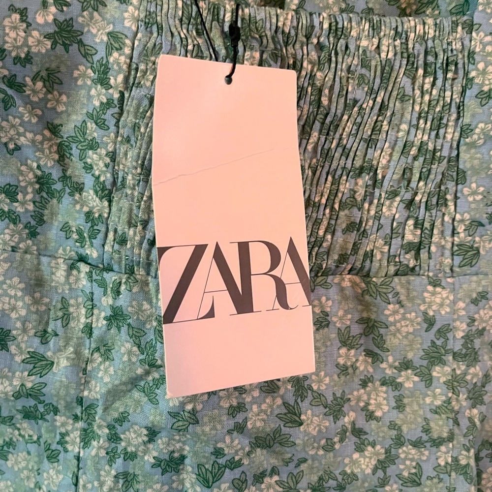 Zara Blue/Green Floral Sundress